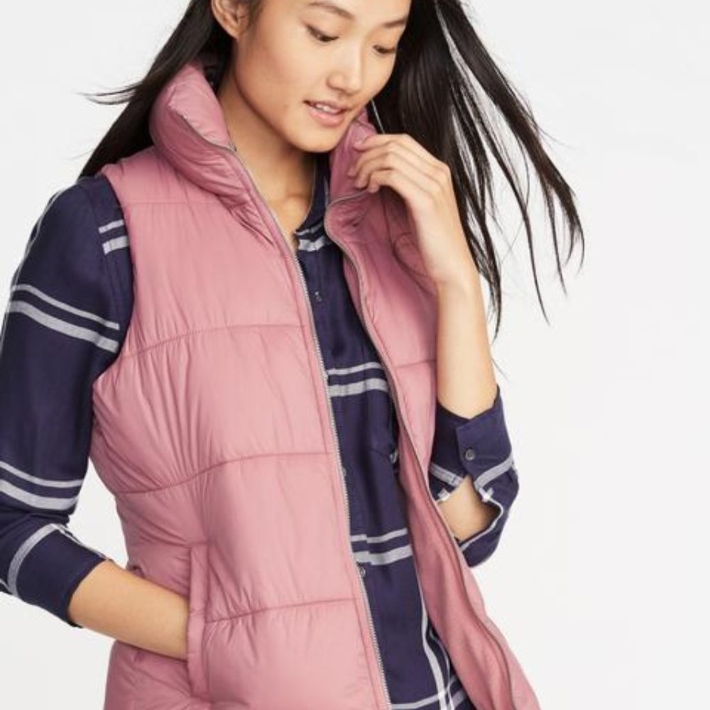 Dusty Rose Frost-free Puffer Vest For Women Size XS